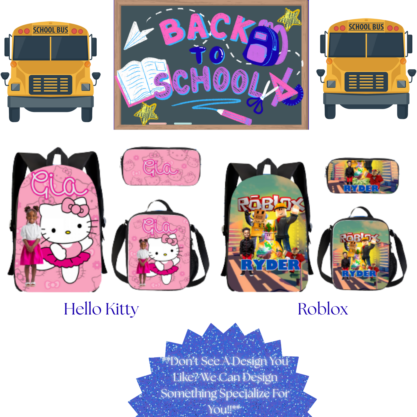 3-piece customizable set combination