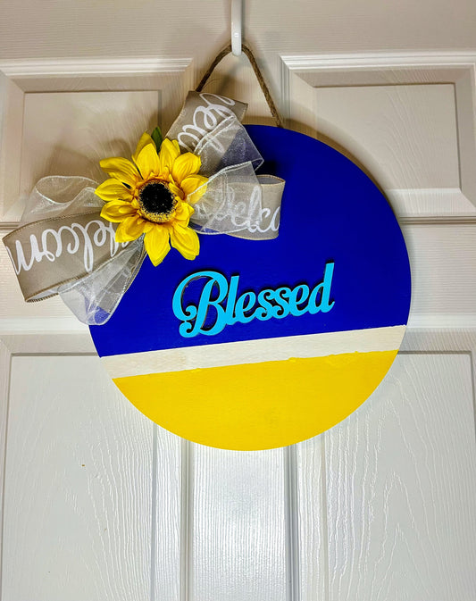 Up In The Sky Blue Door/Wall Hanger
